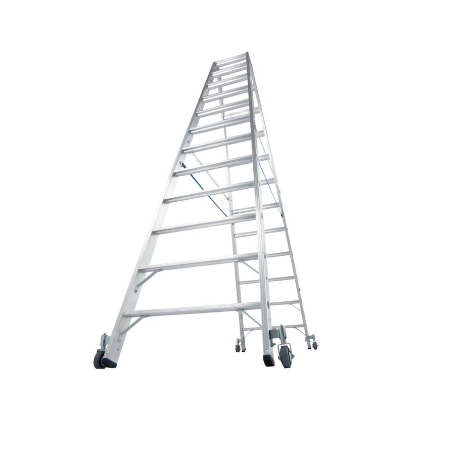 Krause STABILO Stufen-DoppelLeiter fahrbar 2x12 Stufen