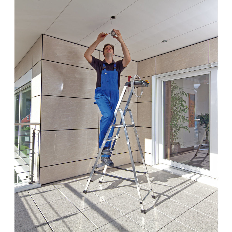 Krause MONTO Stufen-StehLeiter Secury mit MultiGrip 5 Stufen