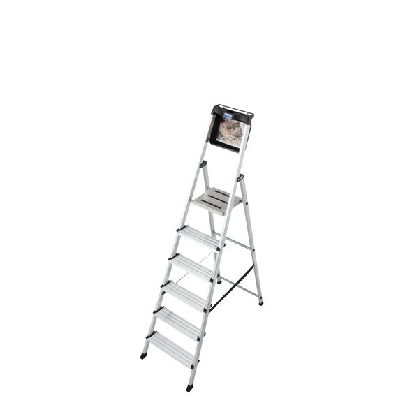 Krause MONTO Stufen-StehLeiter Secury mit MultiGrip 6 Stufen