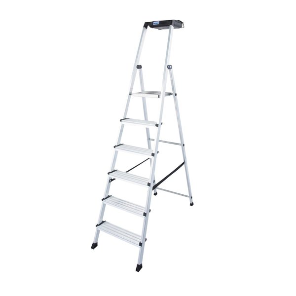 Krause MONTO Stufen-StehLeiter Secury mit MultiGrip 6 Stufen