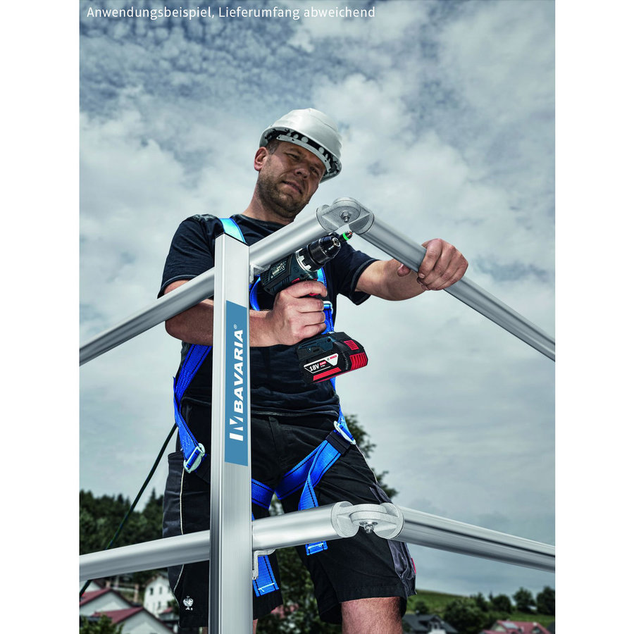 MAUDERER BAVARIA Flachdach-Absturzsicherung NEO 30F - mit Fußleisten 12m Set/Geländerlänge 3m