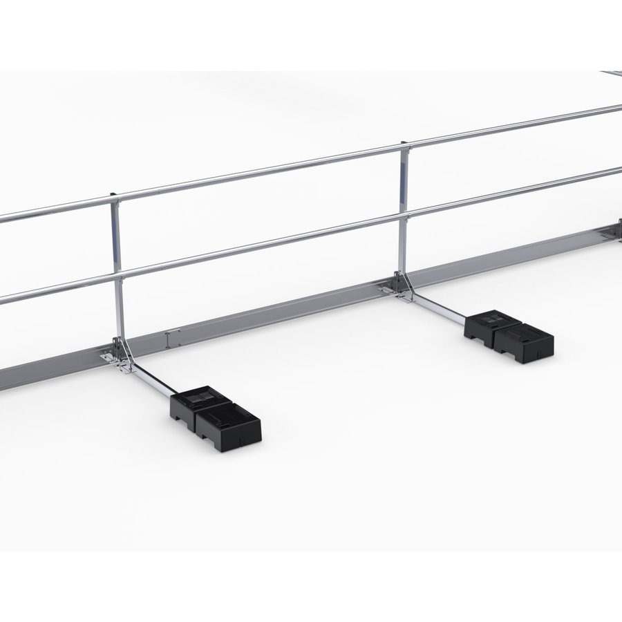 MAUDERER BAVARIA Flachdach-Absturzsicherung NEO 30F - mit Fußleisten 90m Set/Geländerlänge 3m