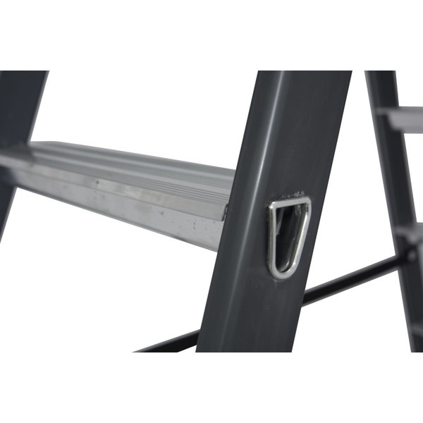 Krause MONTO Stufen-DoppelLeiter SePro D eloxiert 2x7 Stufen