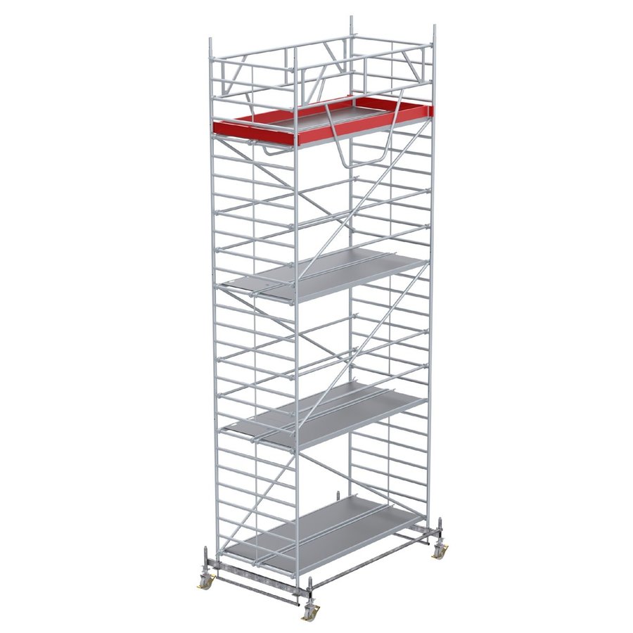 Euroline Gerüsttyp 9514 mit Fahrbalken verschiebbar und Sicherheitsaufbau (Typ 1,50 x 2,85 m) mit Arbeitshöhe bis 8,50 m