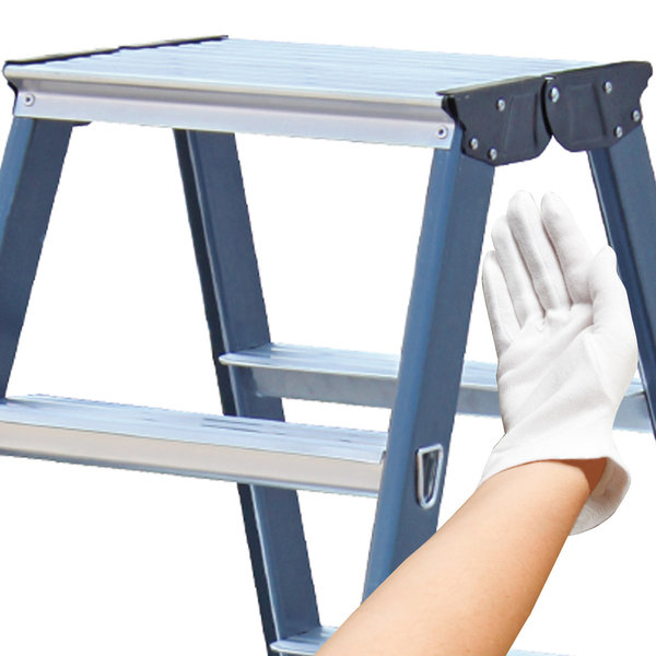 Krause MONTO Stufen-DoppelLeiter SePro D eloxiert 2x7 Stufen