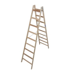 Krause STABILO Sprossen-DoppelLeiter (Holz)
