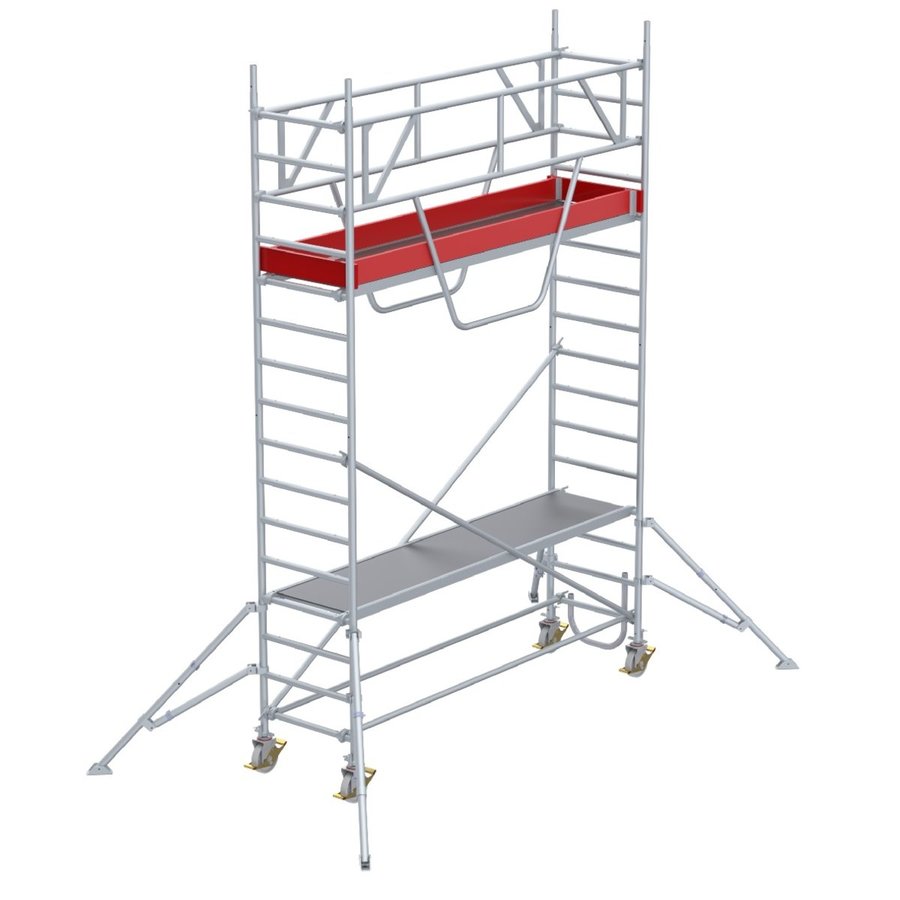 Euroline Gerüsttyp 9516 mit Auslegern und Sicherheitsaufbau (Typ 0,75 x 2,85 m) mit Arbeitshöhe bis 5,35 m