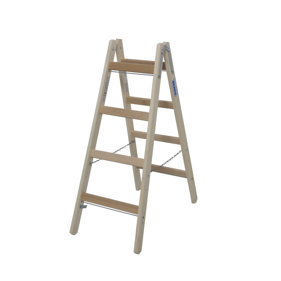 Krause STABILO Sprossen-DoppelLeiter (Holz) 2x4 Sprossen