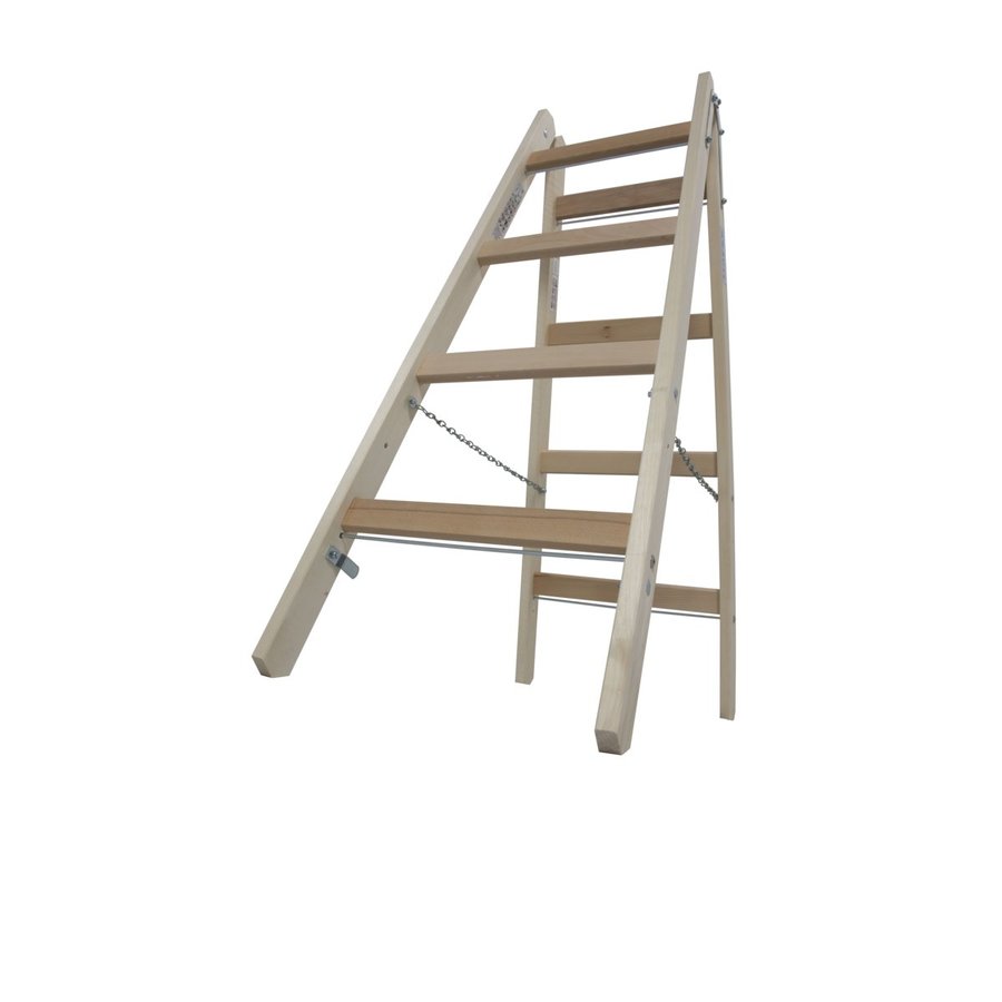 Krause STABILO Sprossen-DoppelLeiter (Holz) 2x4 Sprossen