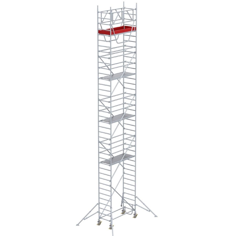 Euroline Gerüsttyp 9521 mit Auslegern und Sicherheitsgeländern (Typ 0,75 x 1,80 m) mit Arbeitshöhe bis 11,35 m