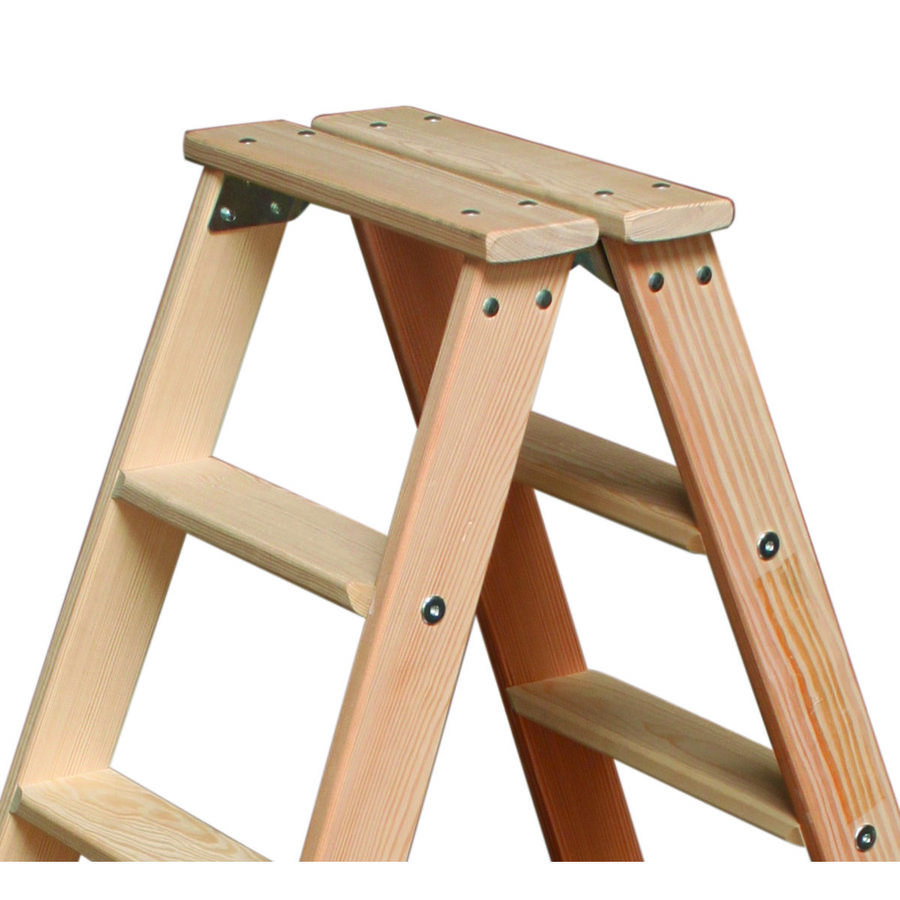 Krause STABILO Stufen-DoppelLeiter Holz 2x7 Stufen