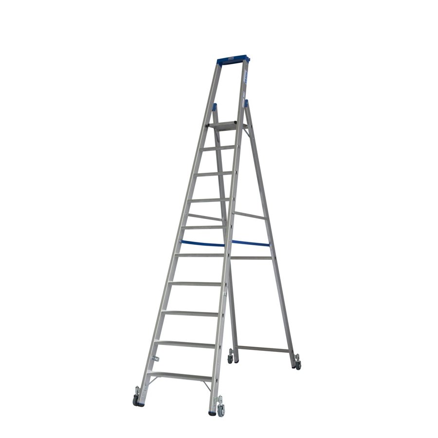 Krause STABILO Stufen-StehLeiter fahrbar 10 Stufen