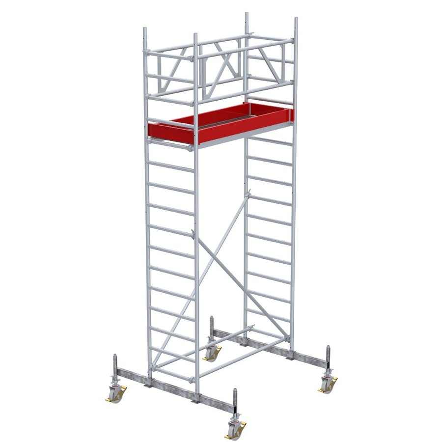 Euroline Gerüsttyp 9511 mit Fahrbalken verschiebbar (Typ 0,75 x 1,80 m) mit Arbeitshöhe bis 5,30 m