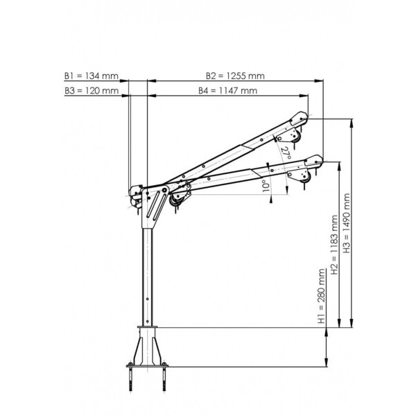 Hailo Professional Auslegearm Typ ASS-2 inkl. Bodenhülse