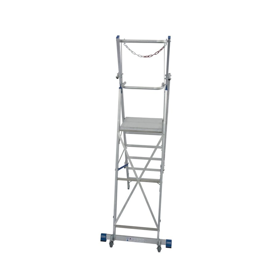 Krause STABILO Stufen-StehLeiter mit großer Plattform und Sicherheitsbügel 6 Stufen