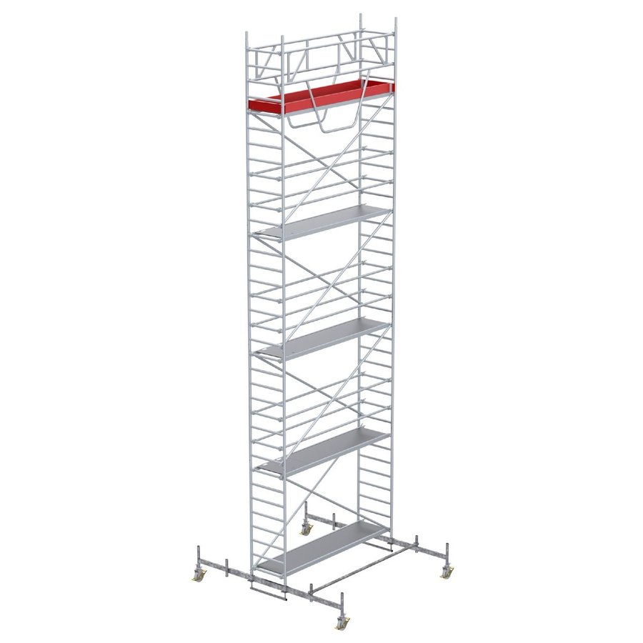 Euroline Gerüsttyp 9513 mit Fahrbalken verschiebbar und Sicherheitsaufbau  (Typ 0,75 x 2,85 m) mit Arbeitshöhe bis 10,50 m