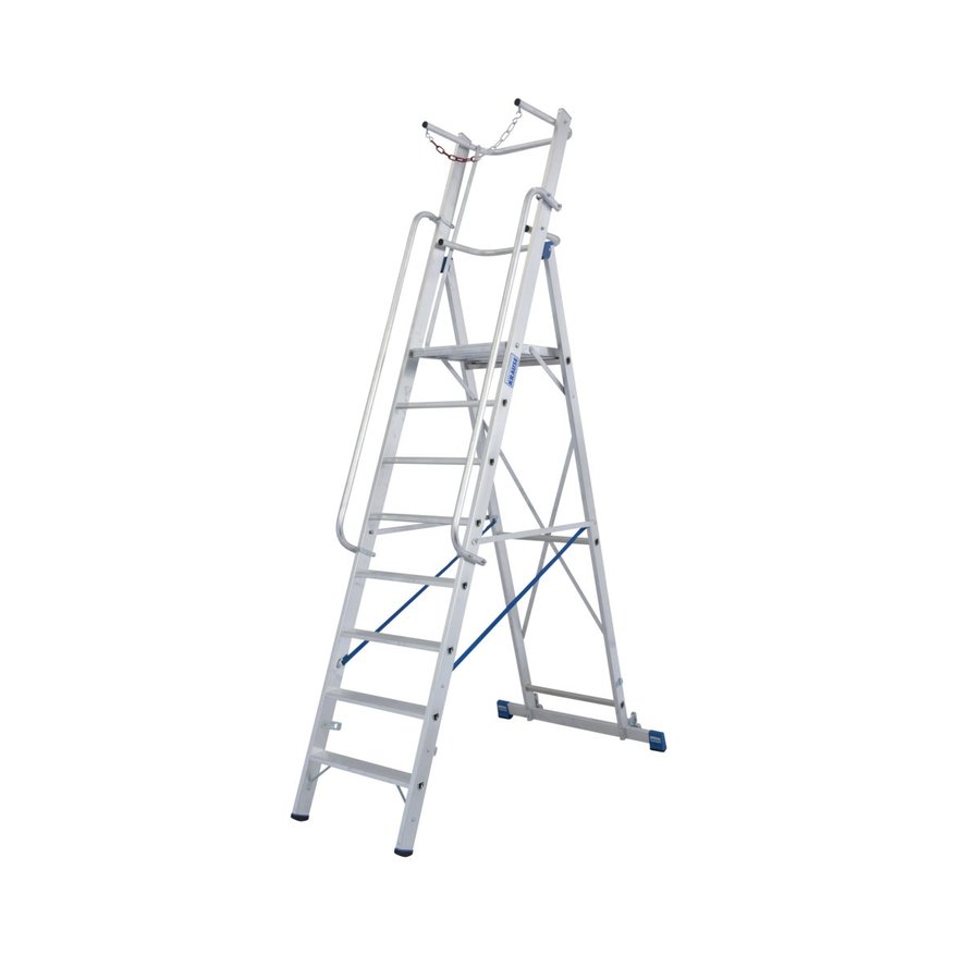 Krause STABILO Stufen-StehLeiter mit großer Plattform und Sicherheitsbügel 8 Stufen