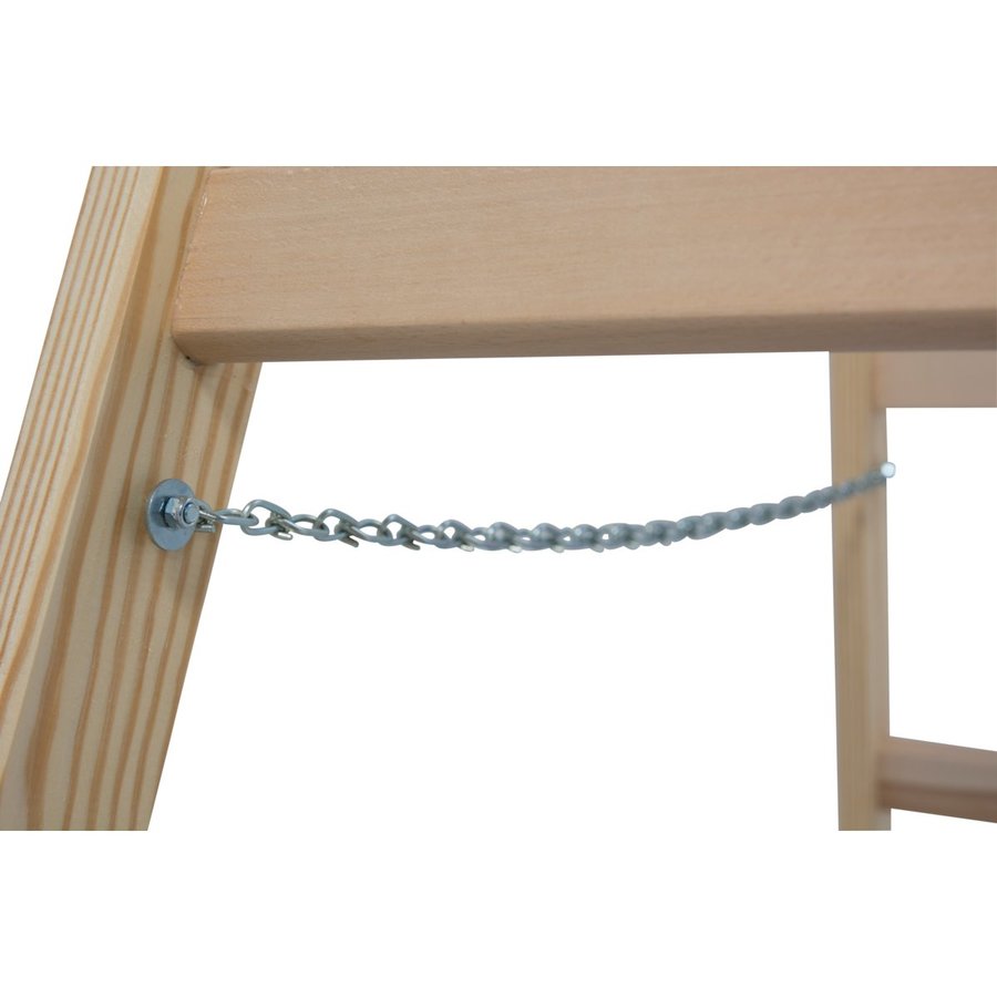 Krause STABILO Sprossen-DoppelLeiter (Holz) 2x7 Sprossen