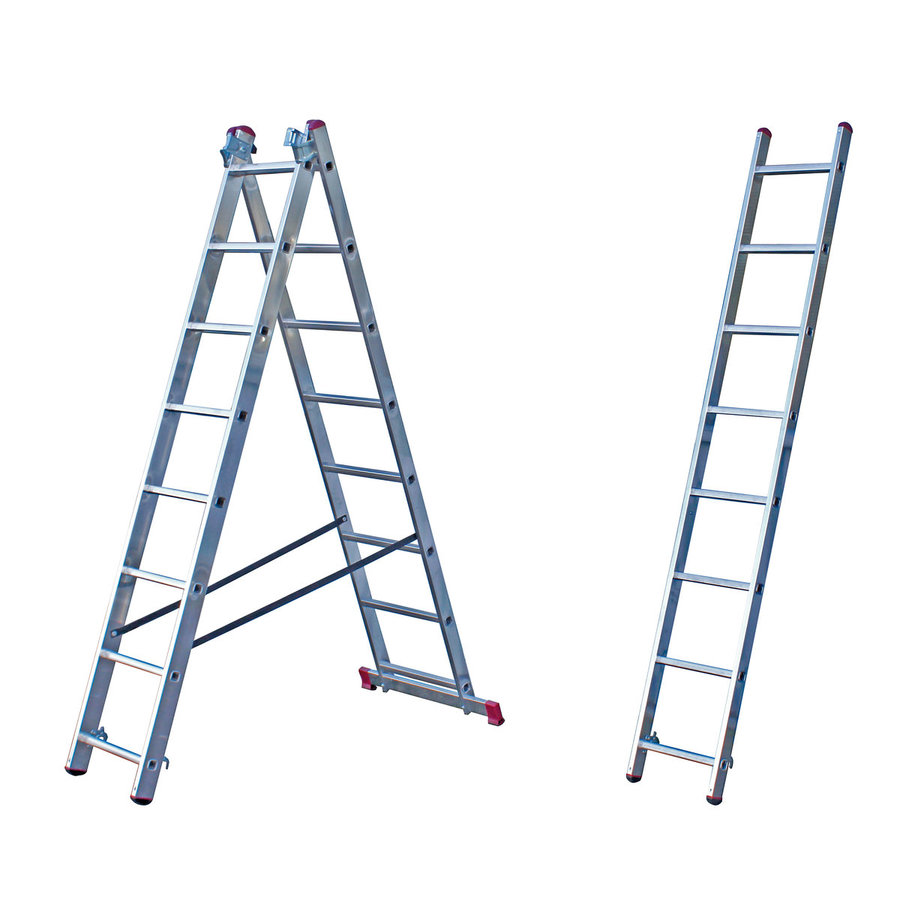 Krause CORDA Alu VielzweckLeiter Treppengängig 3x8 Sprossen