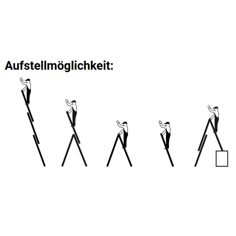 Krause CORDA Alu VielzweckLeiter Treppengängig 3x8 Sprossen