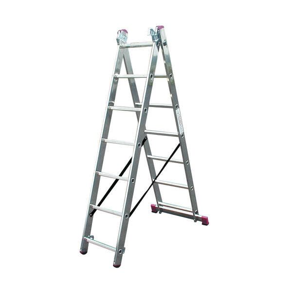 Krause CORDA Alu VielzweckLeiter Treppengängig 3x7 Sprossen