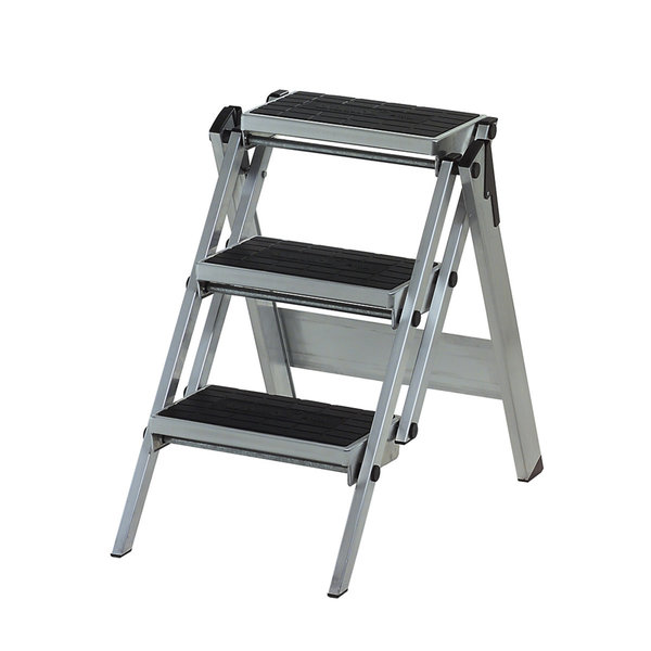 WAKÜ Little Jumbo Sicherheitstreppe mit Kunststoffbelag (Compact - Ausführung) 3-stufig