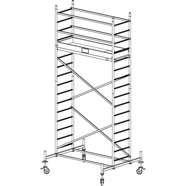 Krause ProTec Alu-FahrGerüst, Arbeitshöhe ca. 5,30 m