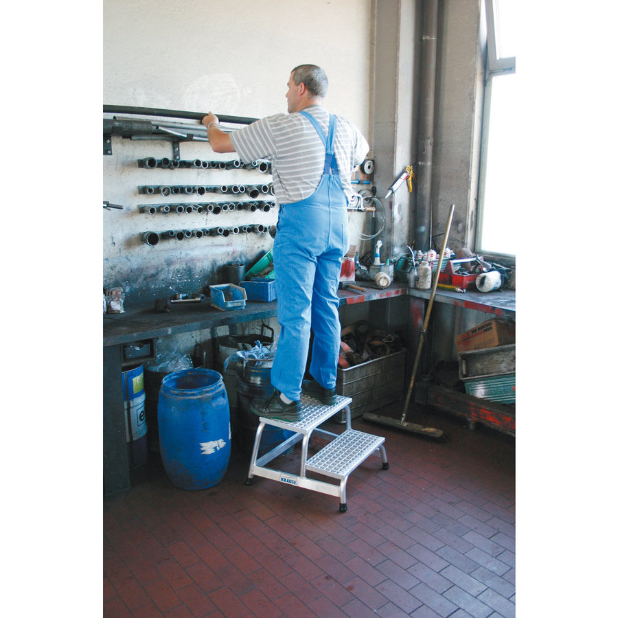 Krause STABILO MontageTritt mit Gitterroststufen 2 Stufen