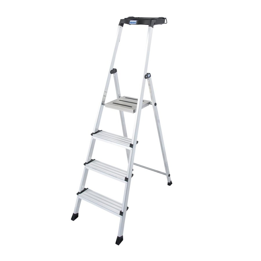 Krause Monto Stufen-StehLeiter Secury mit MultiGrip 4 Stufen