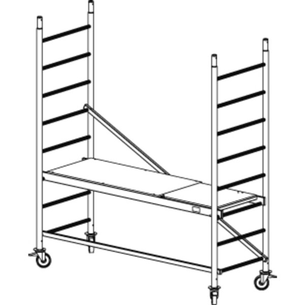 Krause ProTec Alu-FahrGerüst, Arbeitshöhe ca. 2,90 m