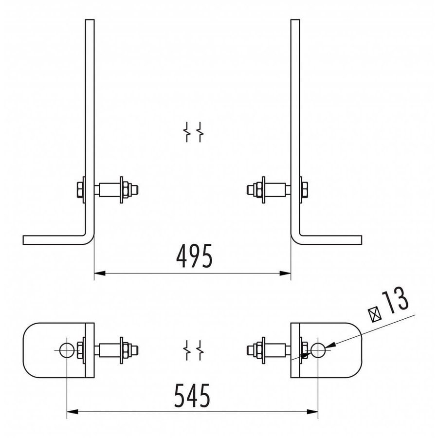 Hailo Professional Bodenbefestigung Universal  Edelstahl 1.4301