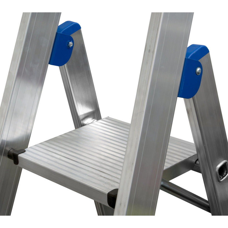 Krause STABILO Stufen-StehLeiter, fahrbar mit Traverse 8 Stufen