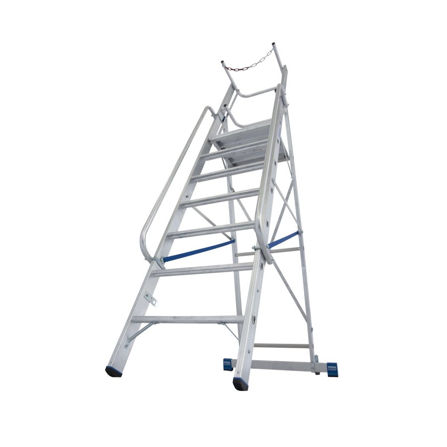 Krause STABILO Stufen-StehLeiter mit großer Plattform und Sicherheitsbügel 7 Stufen