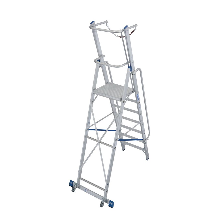 Krause STABILO Stufen-StehLeiter mit großer Plattform und Sicherheitsbügel 7 Stufen