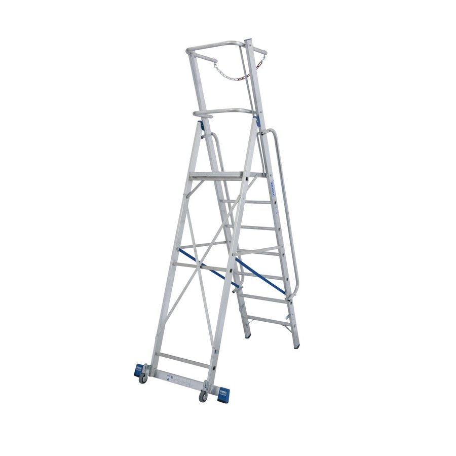 Krause STABILO Stufen-StehLeiter mit großer Plattform und Sicherheitsbügel 7 Stufen