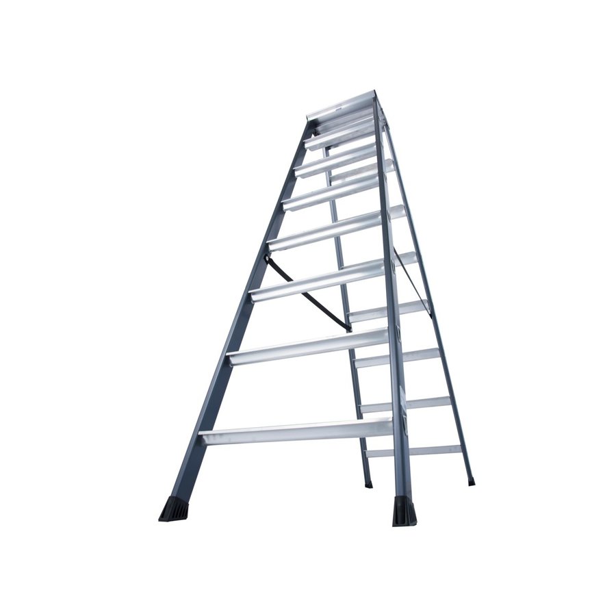 Krause MONTO Stufen-DoppelLeiter SePro D eloxiert 2x8 Stufen