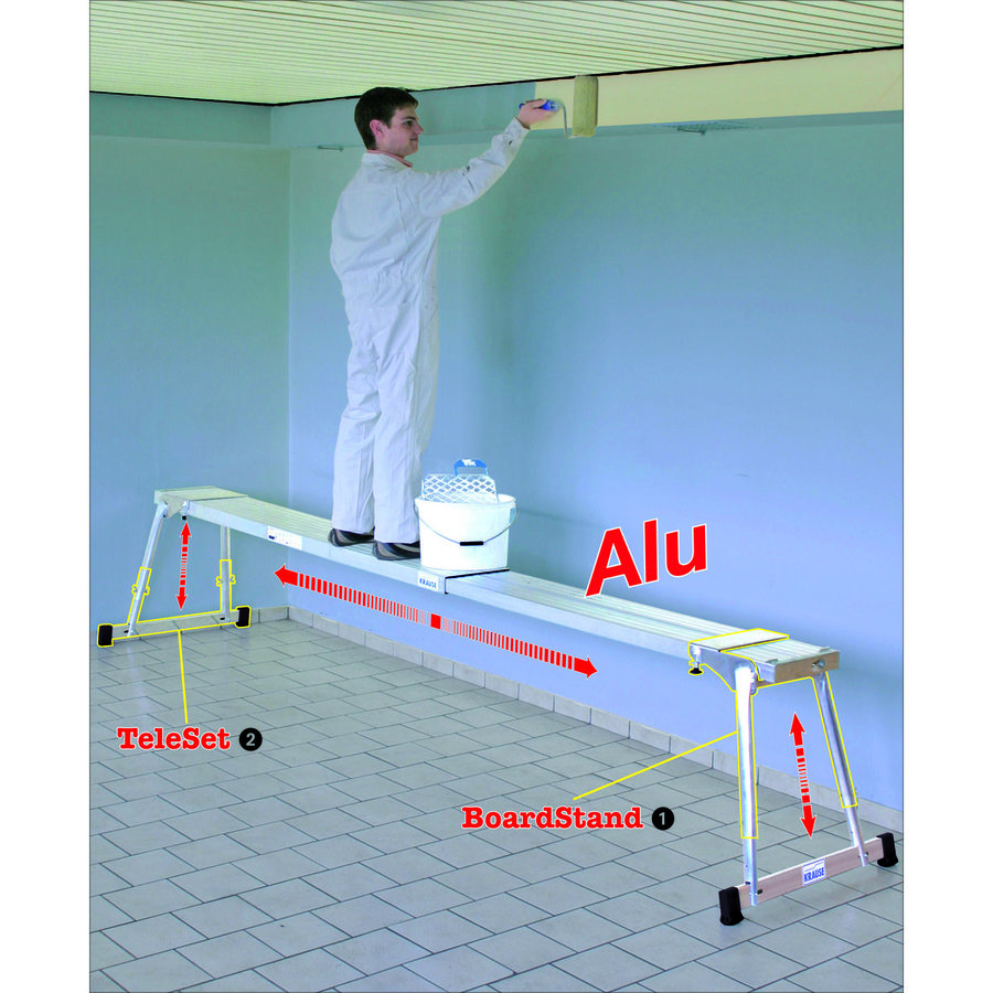 Krause STABILO TeleBoard - Alu-Teleskop-Bohle Plattformlänge 2,05 - 3,5 m
