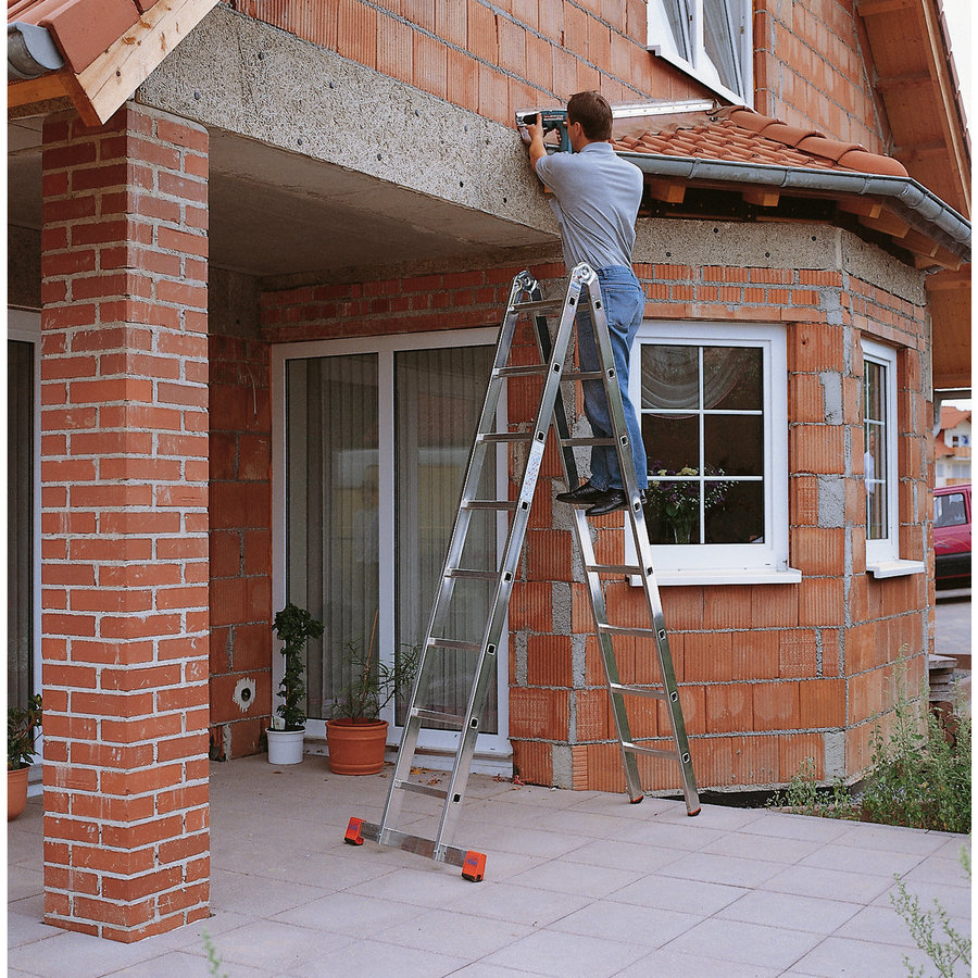 Krause MONTO Sprossen-Gelenk-DoppelLeiter TriMatic 2x8 Sprossen