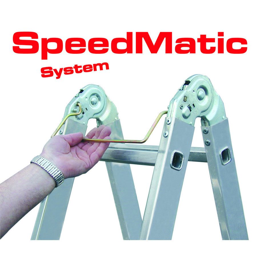 Krause MONTO Sprossen-Gelenk-DoppelLeiter TriMatic 2x8 Sprossen