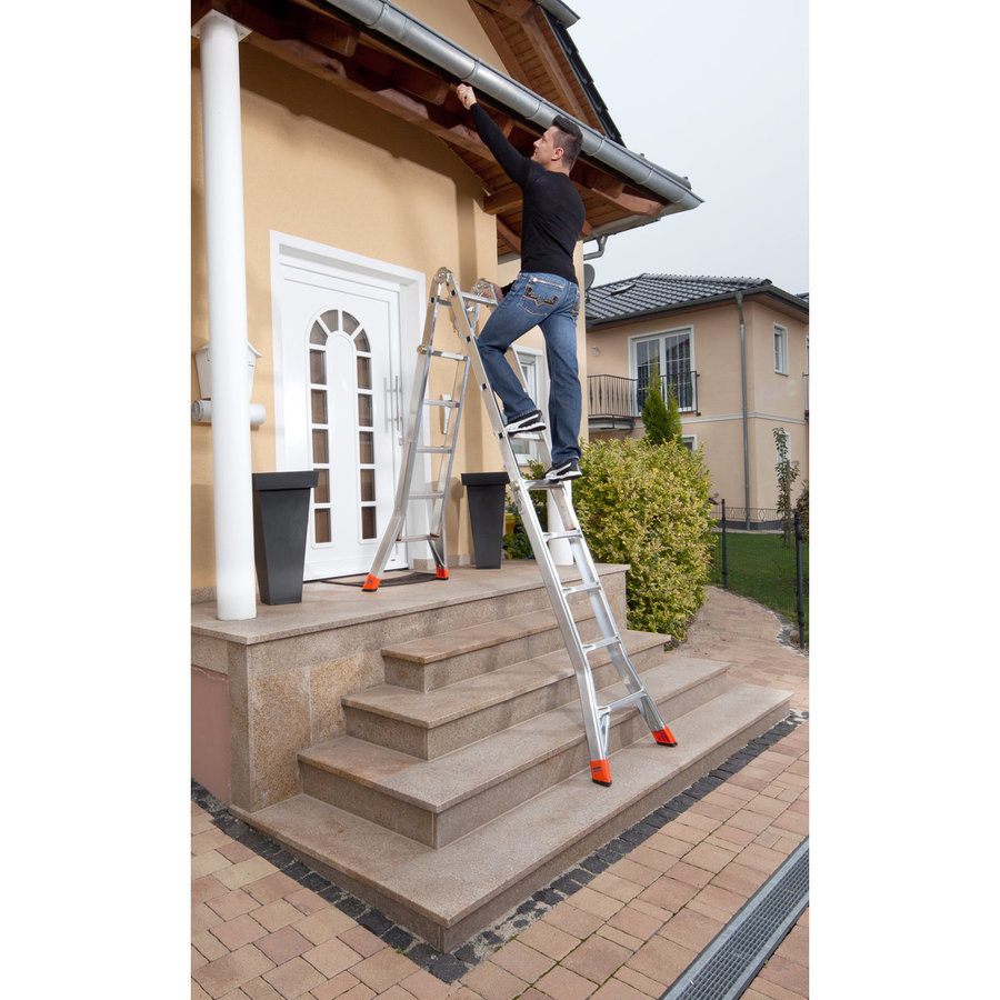 Krause MONTO - Sprossen-Gelenk-TeleskopLeiter - TeleMatic 4x5 Sprossen