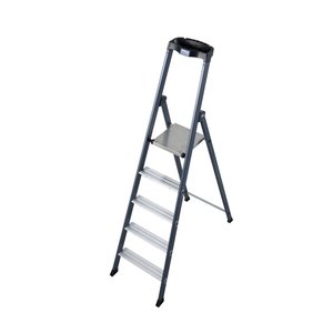 Krause MONTO Stufen-Stehleiter SePro S eloxiert 5 Stufen