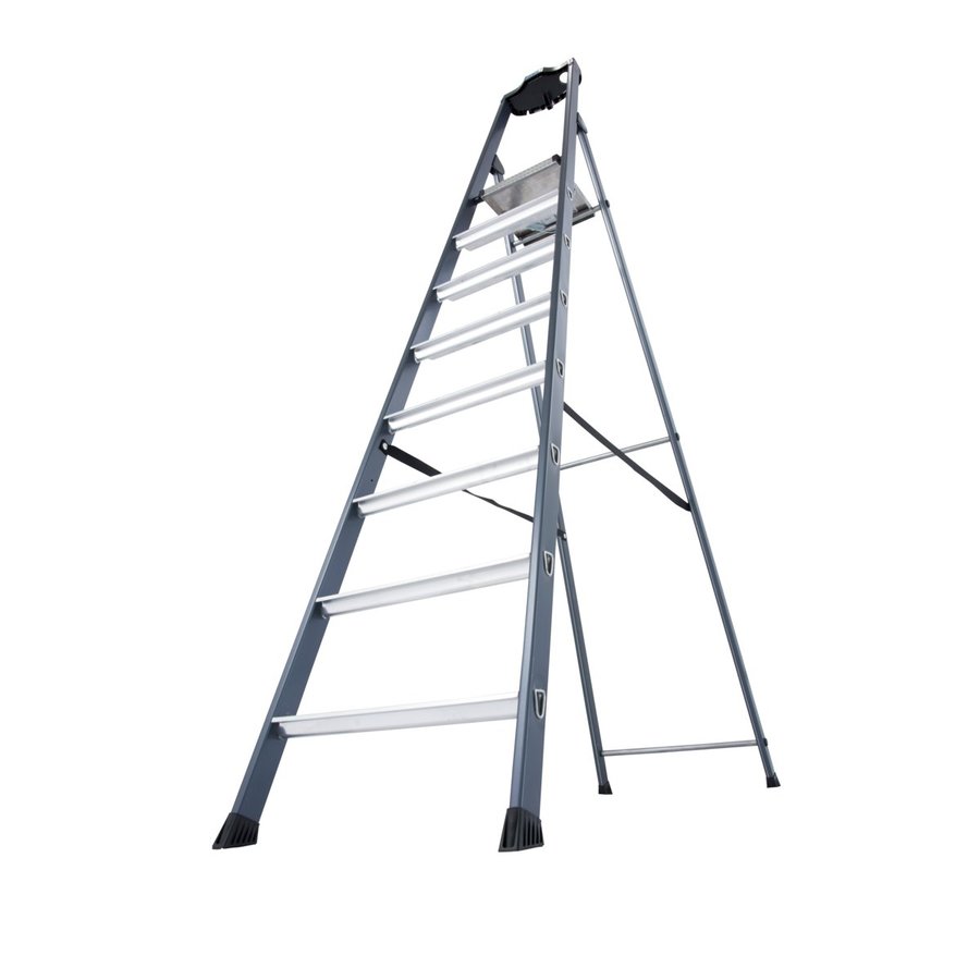 Krause MONTO Stufen-Stehleiter SePro S eloxiert 8 Stufen