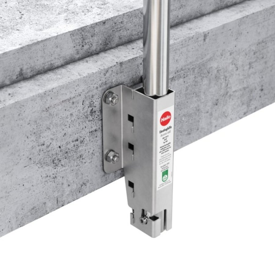 Hailo Professional Einstiegshilfe versenkbar, Wandmontage Typ 200 Edelstahl 1.4571