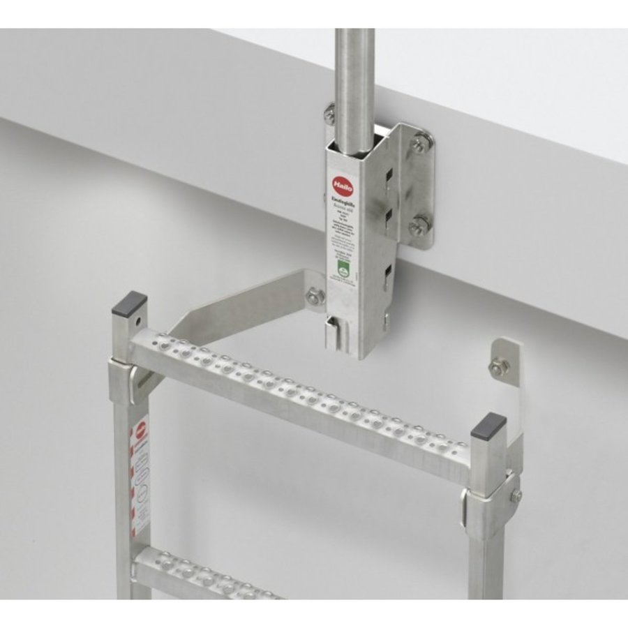 Hailo Professional Einstiegshilfe versenkbar, Wandmontage Typ 200 Edelstahl 1.4571