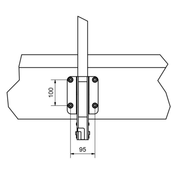 Hailo Professional Einstiegshilfe versenkbar, Wandmontage Typ 200 Edelstahl 1.4571