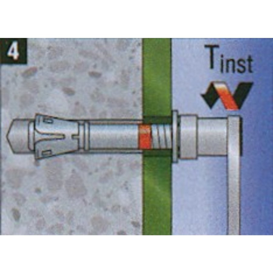 Hailo Professional Bolzenanker Hilti M10x90, Set (4 Stk.) Typ 200 Edelstahl 1.4571