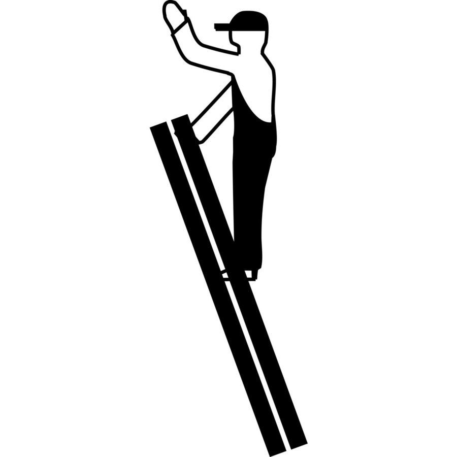 Krause CORDA SeilzugLeiter mit Traverse 2x16 Sprossen