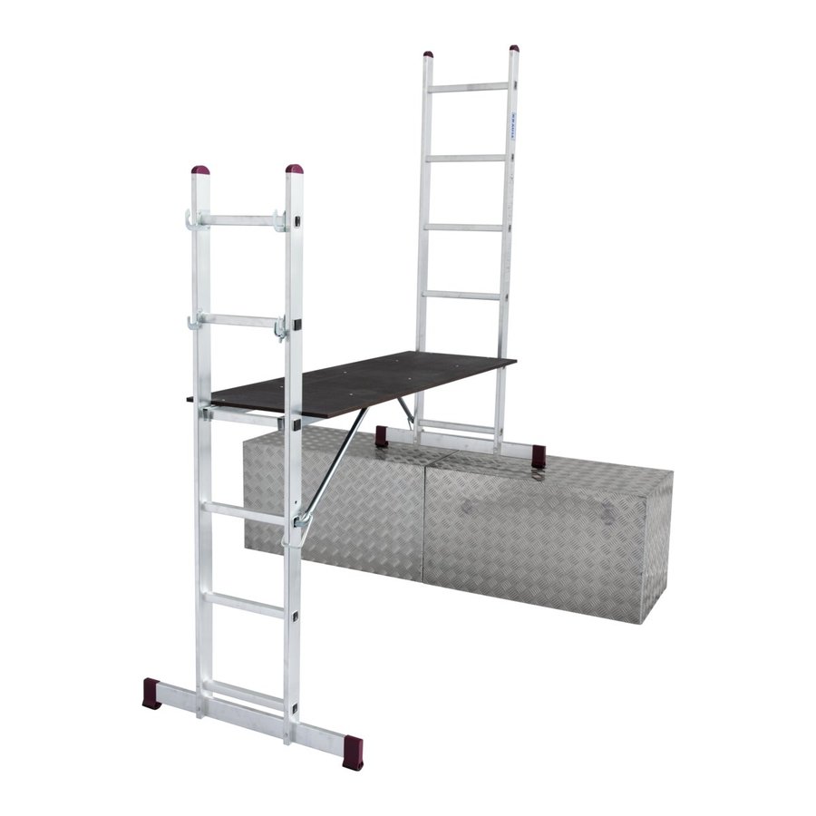 Krause CORDA Leitergerüst für Treppen geeignet 2x6 Sprossen