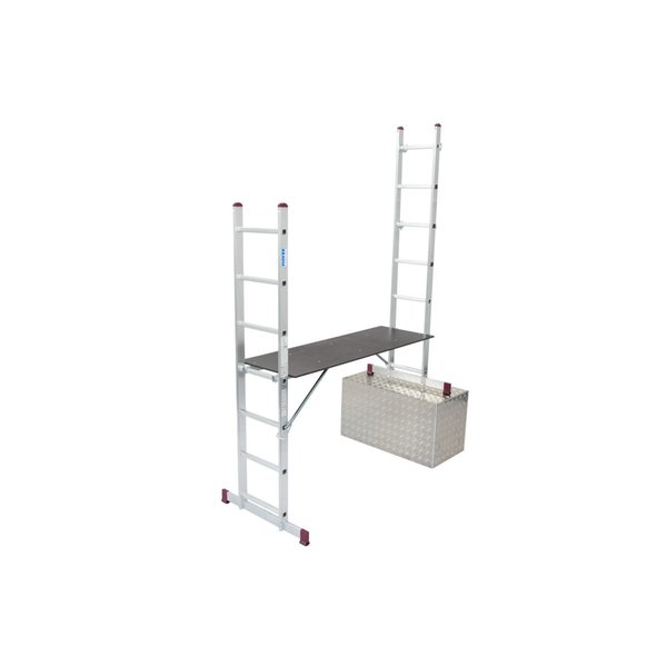 Krause CORDA Leitergerüst für Treppen geeignet 2x7 Sprossen