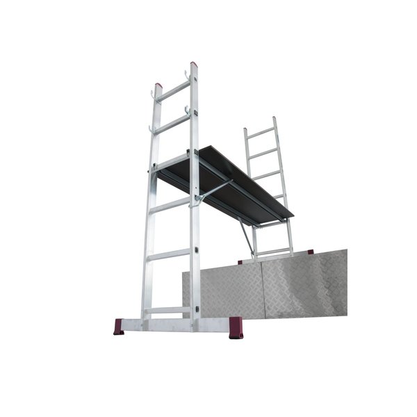 Krause CORDA Leitergerüst für Treppen geeignet 2x6 Sprossen